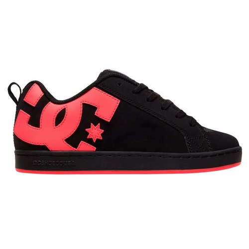DC womens Court Graffik Skate Shoe, Black/Hot Pink, 8 US
