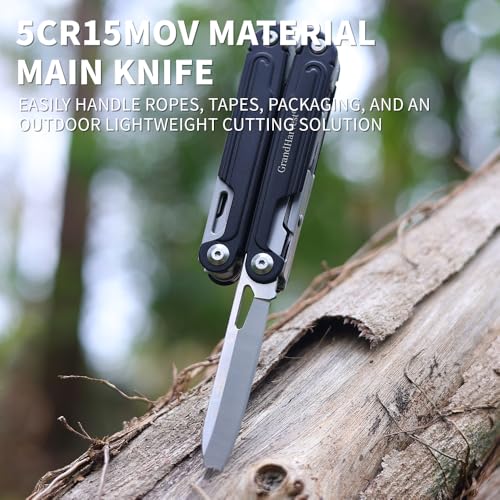 17-in-1 Stainless Steel Multi-Tool with Pliers, Folding Knife & Belt Clip