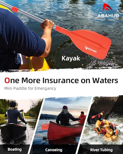 Telescoping Emergency Paddle 21''-42'' - Orange, Floatable Canoe & Kayak Accessory