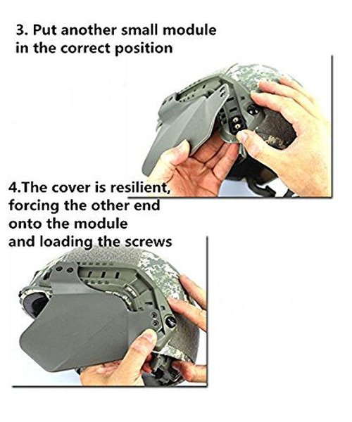 Side Cover for Fast Helmet Rail Airsoft Military Tactical Helmet Accessories Soft Rubber Material Two Ear Protection Covers