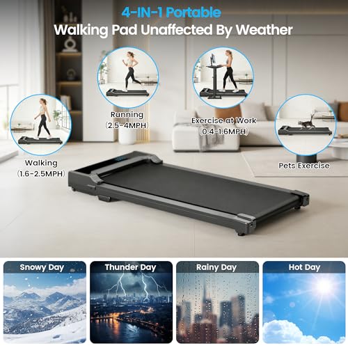 Under Desk Walking Treadmill with Remote Control - Compact & Adjustable
