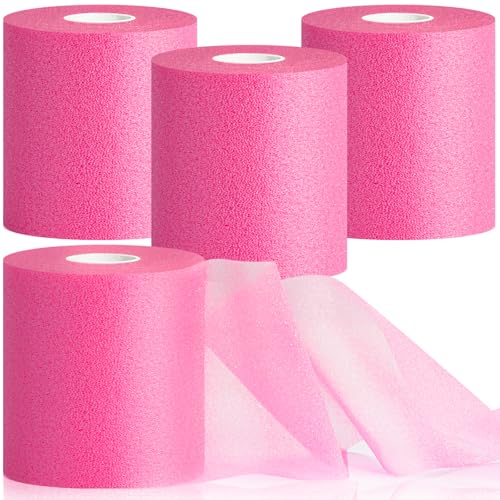 Athletic Pre-Wrap Tape - 4 Pack - Hot Pink - 2.76 in x 12 Yards