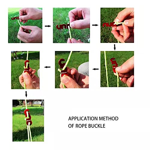 Tent Wind Ropes with Reflective Tensioners - 4pcs 13ft Black