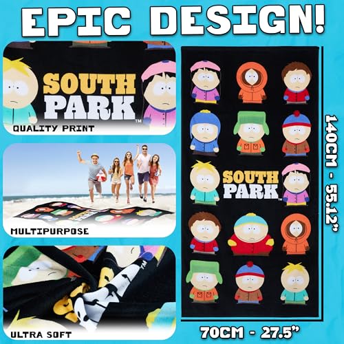 South Park Beach Towel for Adults Teens Soft Absorbent Quick Dry Pool
