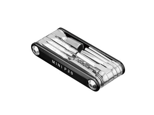 Topeak Mini P20 Multi-Tool – 20-Function Precision Bike Repair Kit with Chain, Master Link, Hex & Torx Wrenches, Spoke, Phillips Driver, Knife Blade & Carry Case – Compact Alloy Body