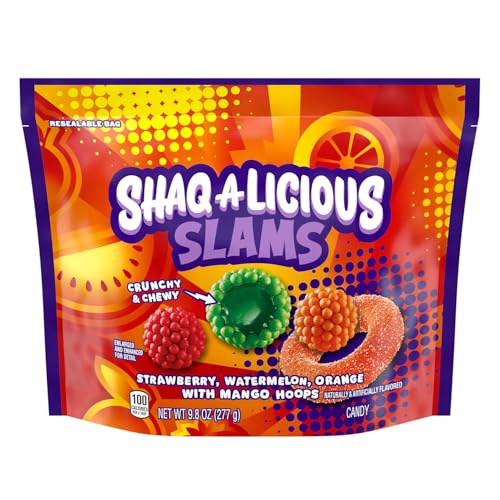 Assorted Fruit Flavored Chewy Candy Slams, 9.8 oz Bag