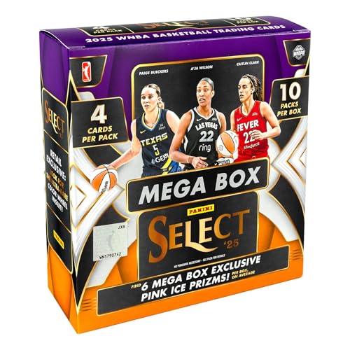 2025 Panini Select WNBA Basketball Trading Card Mega Box - Pink Ice Prizms