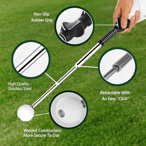 Golf Swing Trainer with Click Feedback & Grip Correction - Black, Right-Handed