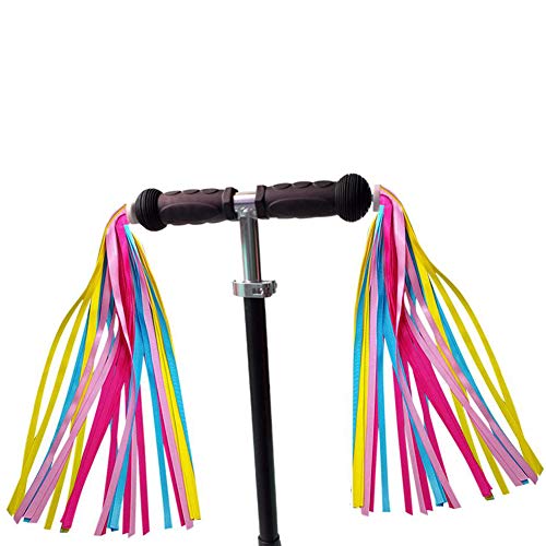 Rainbow Bicycle Handlebar Streamers - Colorful Bike Tassels for Kids