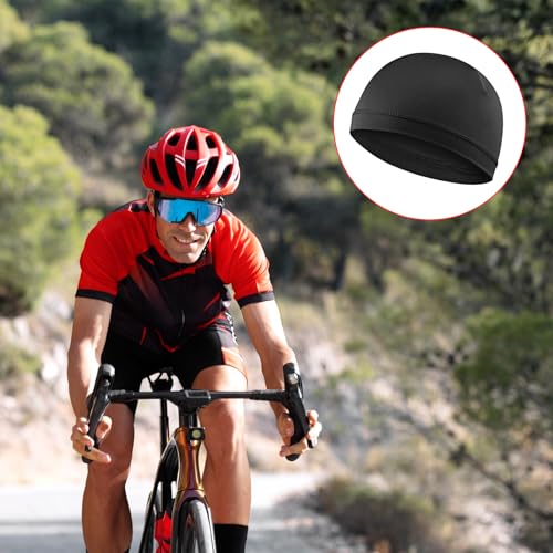 Skull Caps Beanie Hats - 3Pcs Lightweight, Moisture-Wicking, Stretchy - Black, Light Grey, White