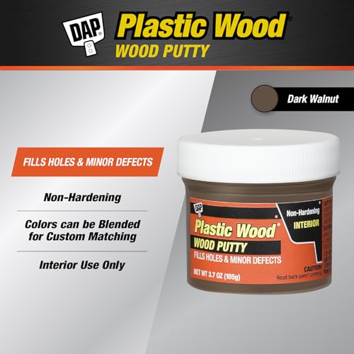 DAP Plastic Wood Wood Putty, Dark Walnut, 3.7 oz (7079821255)