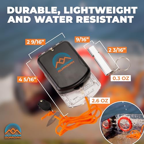 Pathfinder Sighting Compass - Accurate Navigation, Luminous Bezel, Clinometer & Survival Whistle
