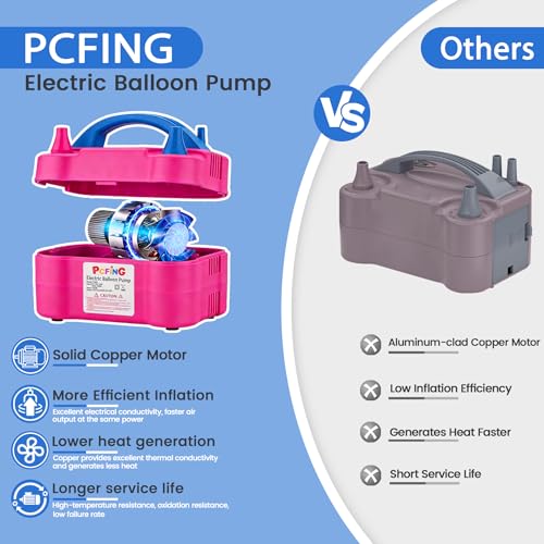 Electric Balloon Pump with Dual Nozzle & Tying Tool - Portable Inflator for Parties