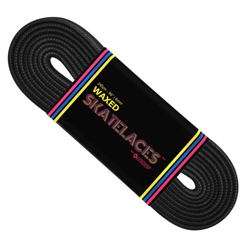 Bont Skates Waxed Laces - 6mm & 8mm - 47" 71" 79" 96" 108" - Midnight Black (8mm Wide / 79 inch / 200cm)