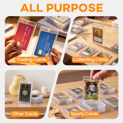 12-Pack Magnetic Card Holder for Trading Cards - UV Protection & Waterproof
