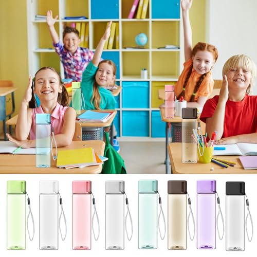SENONAPO 32 Pack Multicolor 17oz Leak-Proof Plastic Water Bottles Bulk