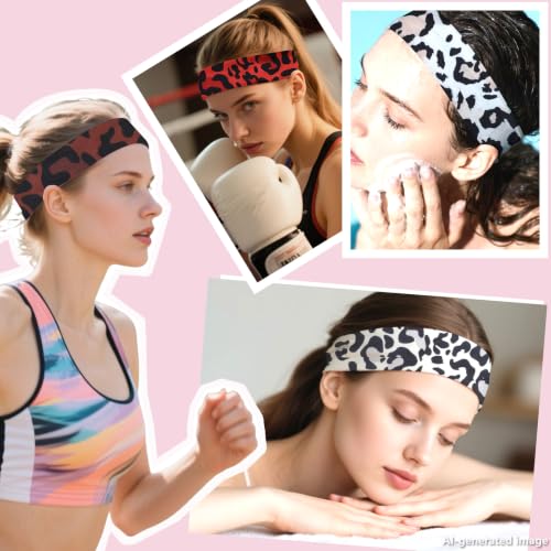 Leopard Print Headbands - 7 Pack Non-Slip Soft Cotton Hair Bands