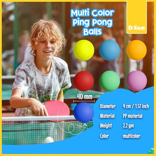 Colored Table Tennis Balls - 30 Pack for Games & Crafts