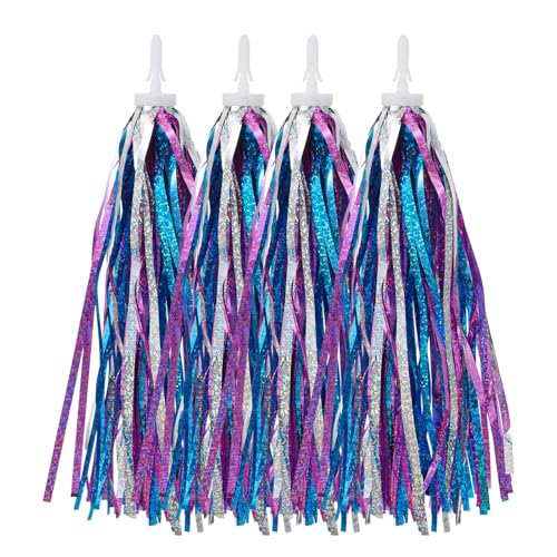Colorful Bike Streamers for Girls - 4 Pcs Tassels Set