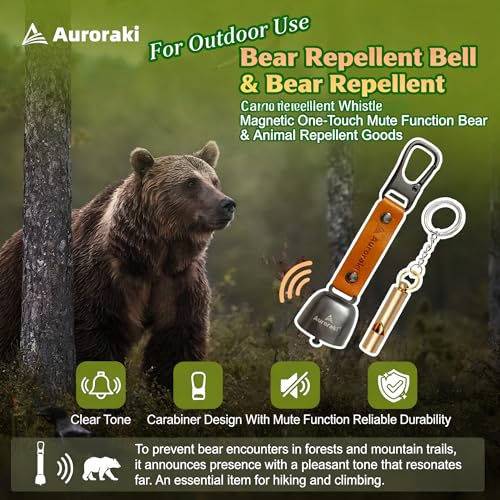 Auroraki's Loud Bear Bell with Magnetic Silencer for Deterrent,