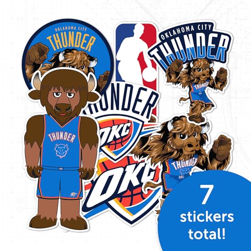 Oklahoma City Thunder Desert Cactus Vinyl Sticker Sheet - Officially Licensed Decals