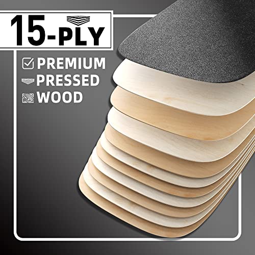 Wooden Balance Board Trainer - Core Stability Wobble Board - Black