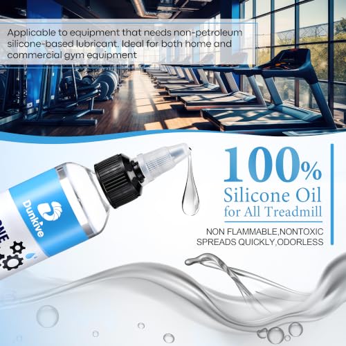 Treadmill Lubricant - 4oz Silicone Oil with 24inch Applicator