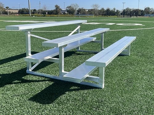 3-Row Bleacher Seating - Lightweight Aluminum, 7.5' Capacity