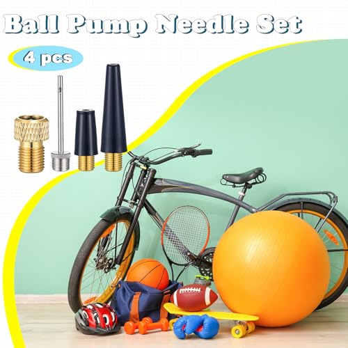 Ball Pump Needle Kit - 4 Pcs with Nozzle Adapter