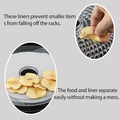 Silicone Dehydrator Sheets - 13" Round Food Tray Liners, 8 Pack