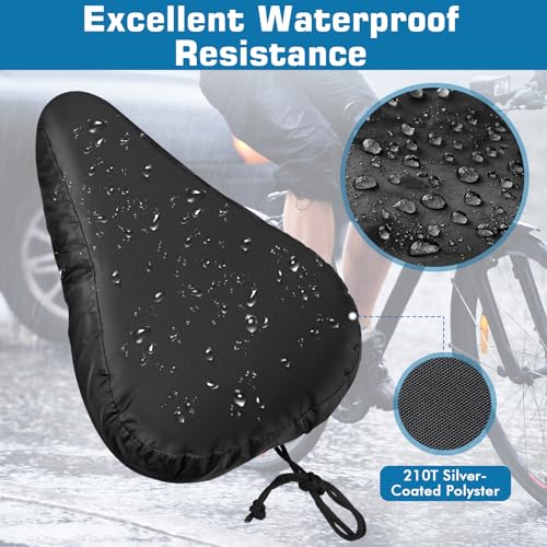 Waterproof Bike Seat Cover - 2 Pack, 7x11 Inch MTB Protector
