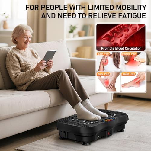Vibration Plate Exercise Machine for Full Body Workout - 130 Levels, 450 Lbs Capacity, Bluetooth