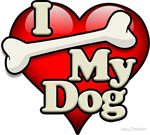 I Bone My Dog Vinyl Sticker - Waterproof Decal for Laptop, Car, and Wall
