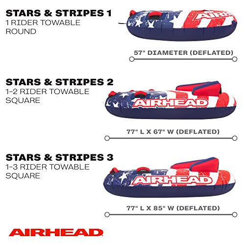 Towable Tube for Boating - Stars & Stripes 1 Rider with Nylon Cover
