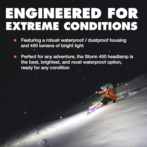 BLACK DIAMOND Storm 450 Headlamp Octane 2.0 AAA Powered, Dimmable
