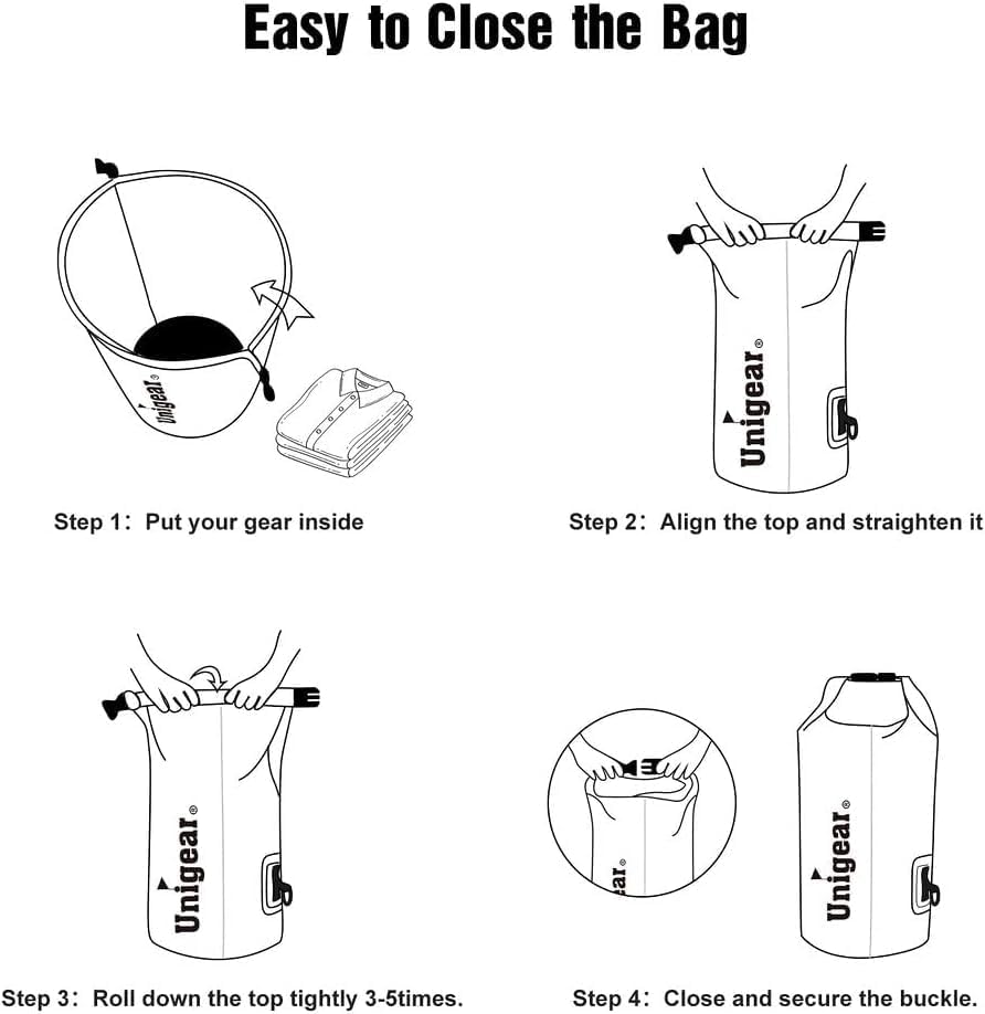 Unigear Waterproof Dry Bag - Lightweight Floating Storage for Kayaking, Fishing & Camping | 2L to 40L Sizes