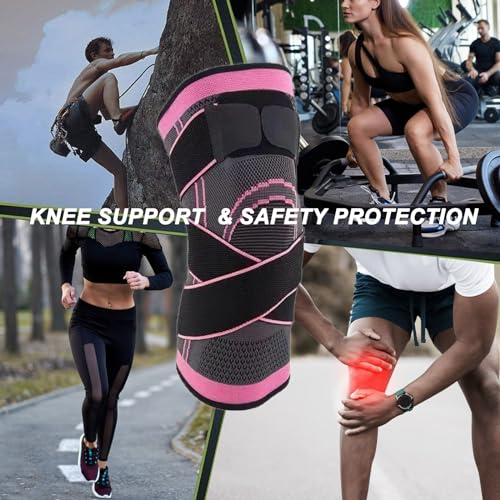Vitoki Pink Knee Braces for Pain Relief – Compression Sleeve, Size S, 1 Pack