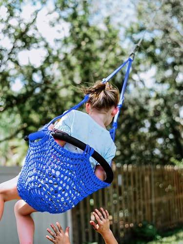JKsmart Blue Kids Swing Seat 1 Pack Heavy Duty Rope Play Set Indoor Outdoor