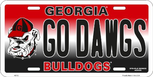 Georgia Bulldogs Embossed Aluminum License Plate - GO Dawgs
