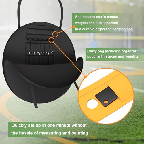 Portable Lacrosse Crease - Regulation Size 18' with Carry Bag
