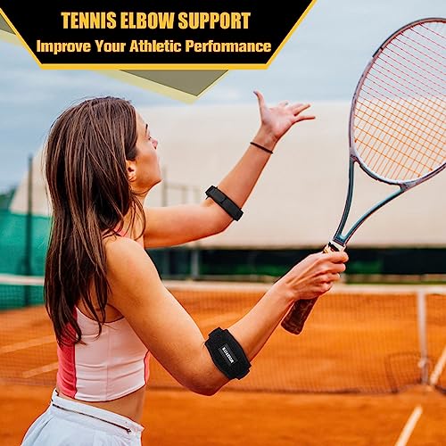 Elbow Brace for Tendonitis & Tennis Elbow - 2 Pack, Blue