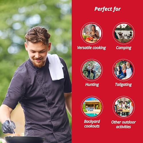 Koblenz PSK-200S 2-Burner Gas Stove - Portable Outdoor Camping Silver