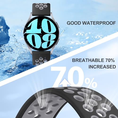 20mm Soft Silicone Sport Band for Garmin Forerunner - Black-Gray