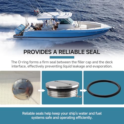 1.5-Inch Marine Fuel Fill Cap O-Ring Seal - 3-Pack