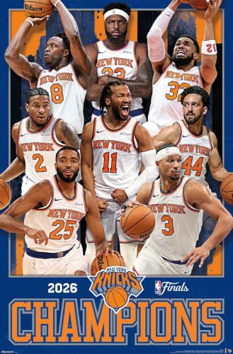 NBA New York Knicks 2026 Finals Champions Wall Poster - Premium Unframed Version 34" x 22.4"