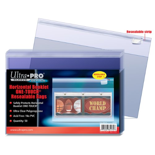Resealable Bags for Horizontal Booklet One-Touch Holders - 50 Count