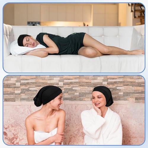 Non-Slip Hijab Undercaps - 2-Piece Black Neck Cover Set