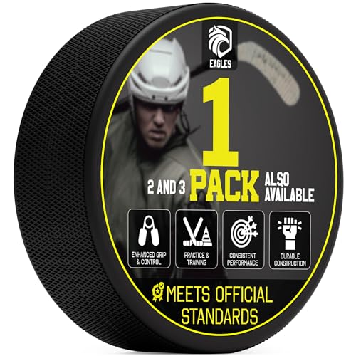 Official Regulation Ice Hockey Puck - Vulcanized Rubber - 6 oz - 1 Pack