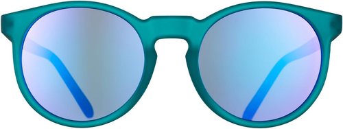 Goodr I Pickled These Myself Polarized Round Sunglasses - Teal Translucent Frames | UV400 Protection, No Slip, No Bounce