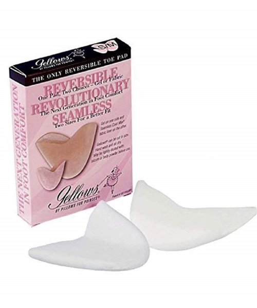 Pillows for Pointes - Gellow Reversible Seamless Toe Pads for Ballet Pointe Shoes (Medium/Large)